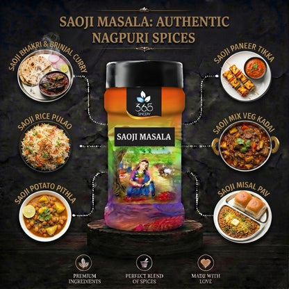 Saoji Masala | Intense Nagpur Style Spice Blend | Vegan | No Artificial Flavours | 365 Spicery