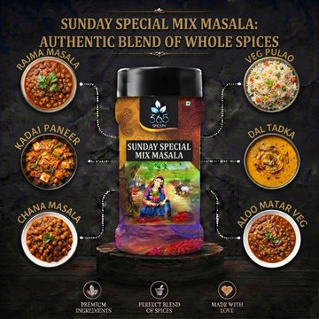 Sunday Special Mix Masala | Versatile Everyday Curry Blend | No MSG | Premium Quality | 365 Spicery