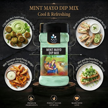 MINT MAYO DIP MIX | Refreshing Herb Seasoning | Natural Ingredients | Gluten-Free | Ideal for Platters | 365 Spicery