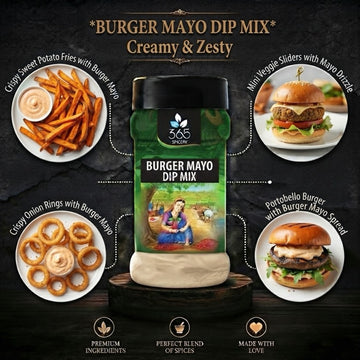 BURGER MAYO DIP MIX | Savoury Tangy Seasoning | Natural Ingredients | No Artificial Flavours | Vegan | 365 Spicery