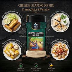 CHEESE & JALAPENO DIP MIX | Spicy Tangy Fusion | No MSG | Gluten-Free | Perfect for Snack Platters | 365 Spicery
