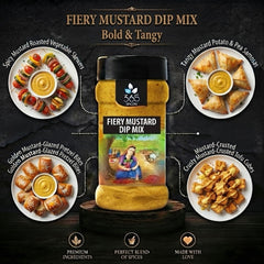FIERY MUSTARD DIP MIX | Bold Pungent Seasoning | No MSG | Vegan | Perfect for Party Pairings | 365 Spicery