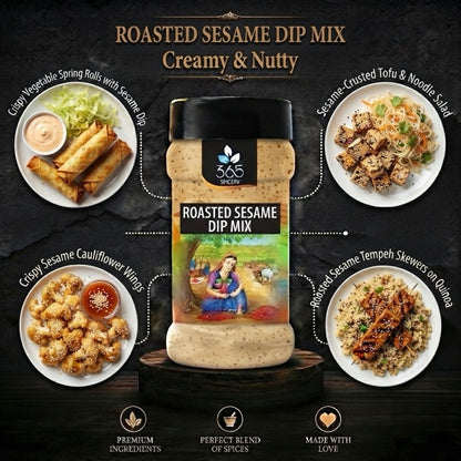ROASTED SESAME DIP MIX | Nutty Toasted Flavour | Natural Ingredients | No MSG | Premium Quality | 365 Spicery