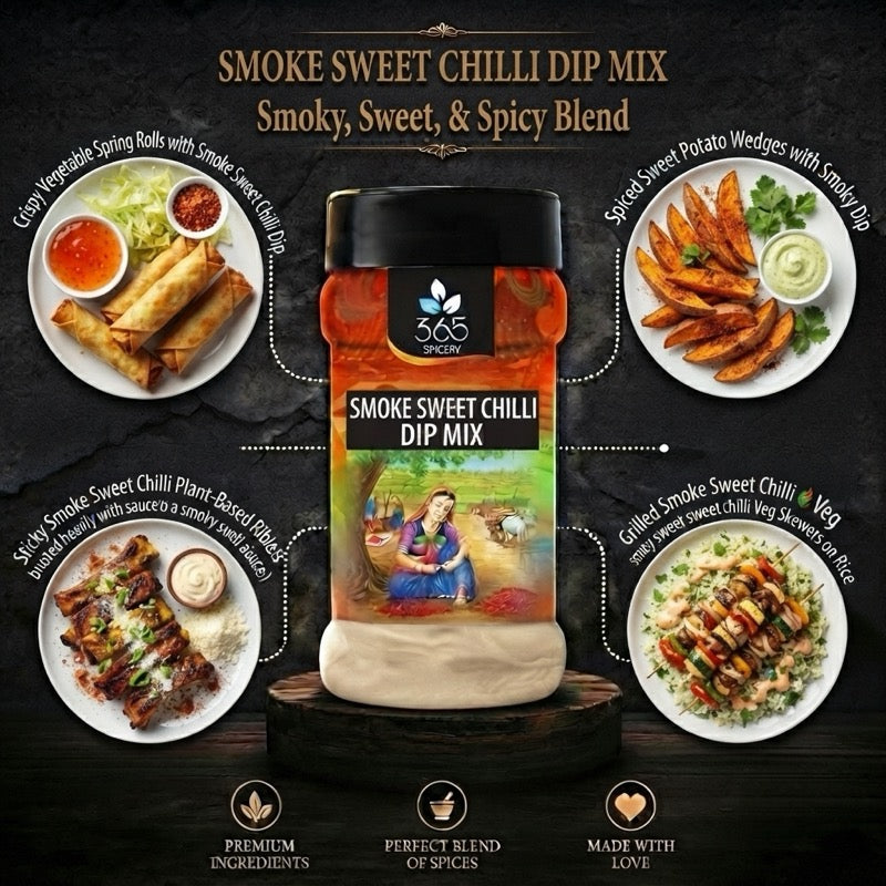 SMOKE SWEET CHILLI DIP MIX | Bold Smoky Seasoning | No Artificial Colours | Vegan | Gourmet Spreads | 365 Spicery