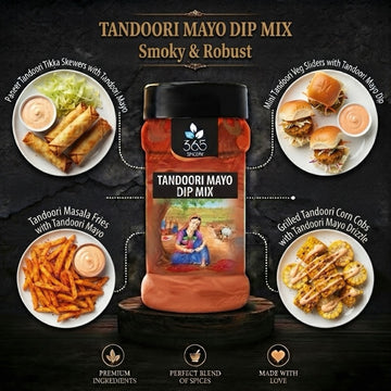 TANDOORI MAYO DIP MIX | Smoky Indian Flavours | No Artificial Colours | Gluten-Free | Premium Quality | 365 Spicery