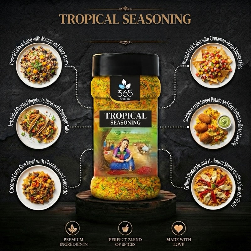 Tropical Seasoning | Exotic Sweet & Spicy Blend | Vegan | No Artificial Colours | 365 Spicery
