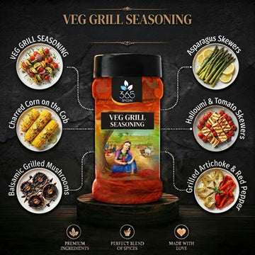 Veg Grill Seasoning | Smoky Barbecue Rub | Natural Ingredients | Gluten-Free | No MSG | 365 Spicery