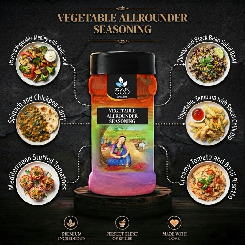 Vegetable Allrounder | Versatile Daily Cooking Blend | Vegan | No Artificial Flavours | 365 Spicery