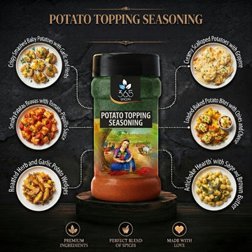 Potato Topping | Savoury Fry & Snack Seasoning | Natural Ingredients | No Artificial Colours | 365 Spicery