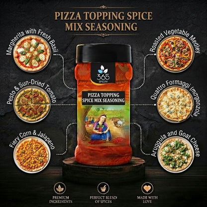 Pizza Topping Spice Mix | Authentic Italian Herb Blend | Gluten-Free | No MSG | 365 Spicery