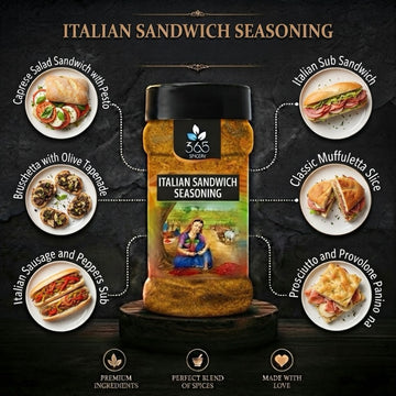 Italian Sandwich Seasoning | Classic Herb & Garlic Blend | Vegan | No Artificial Flavours | 365 Spicery