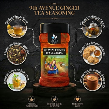 9th Avenue Ginger Tea Seasoning | Refreshing Masala Chai Mix | Natural | No Artificial Flavours | 365 Spicery