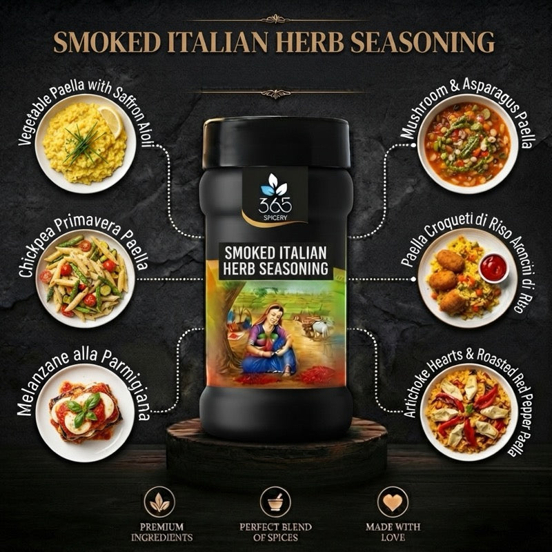 Smoked Italian herb | Aromatic Wood-Fired Blend | No MSG | Premium Quality | 365 Spicery