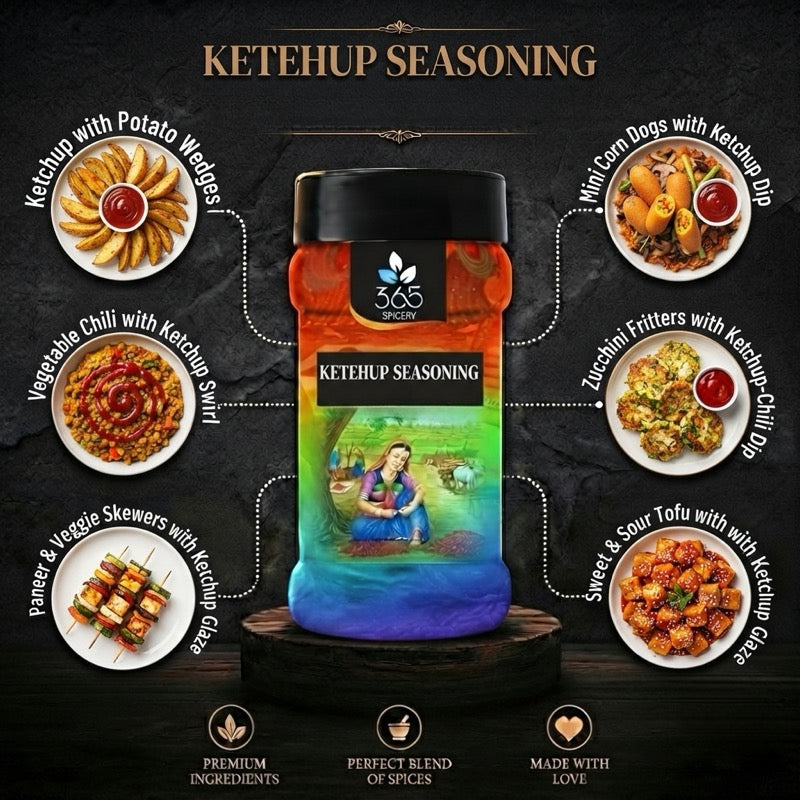 KETCHUP BLEND SEASONING | Sweet Tomato Fry Sprinkle | Vegan | No MSG | Premium Quality | 365 Spicery