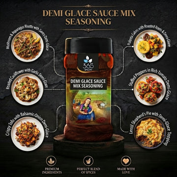 Demi Glace Sauce Mix | Rich Savoury Reduction Base | No Artificial Colours | Gluten-Free | 365 Spicery
