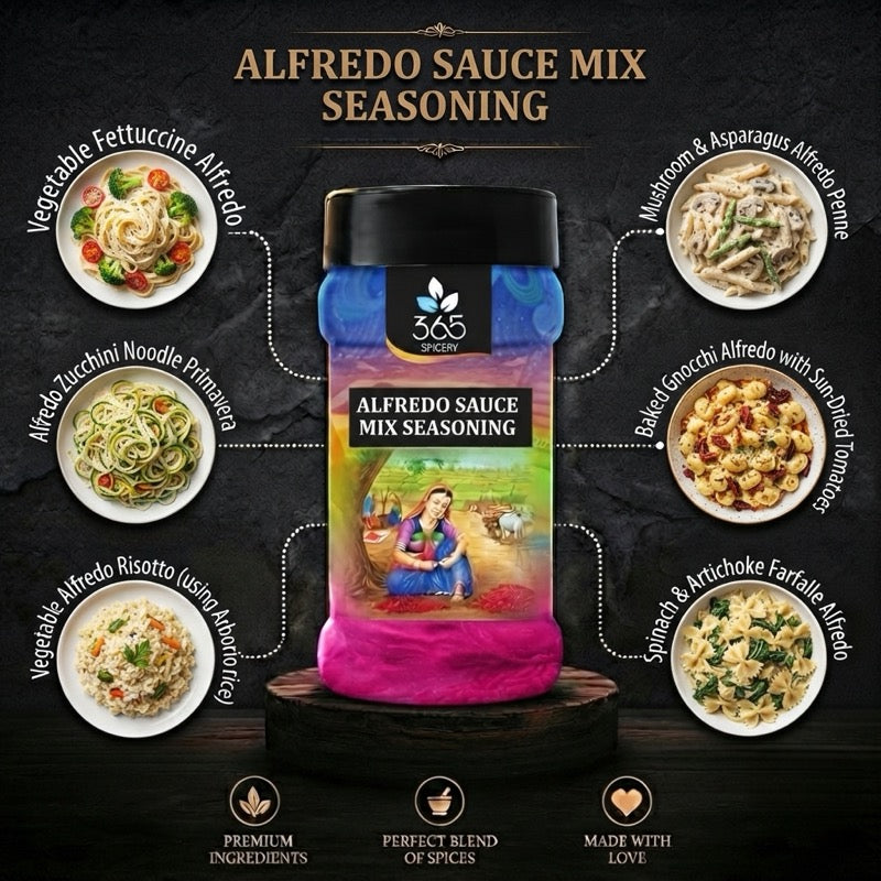 Alfredo Sauce Mix | Creamy Italian Pasta Base | Natural Ingredients | Vegan | 365 Spicery