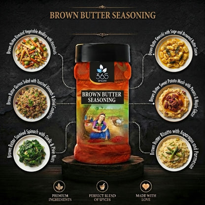 Brown Butter Seasoning | Rich Nutty Finishing Mix | No MSG | Premium Quality | 365 Spicery