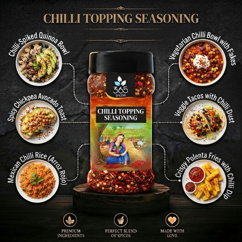 Chilli Topping Seasoning | Fiery Snack & Street Food Dust | No MSG | Premium Quality | 365 Spicery