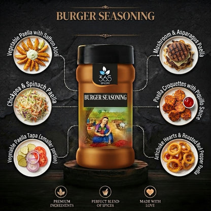 Burger Seasoning | Ultimate Savoury Patty Blend | No Artificial Colours | Vegan | 365 Spicery