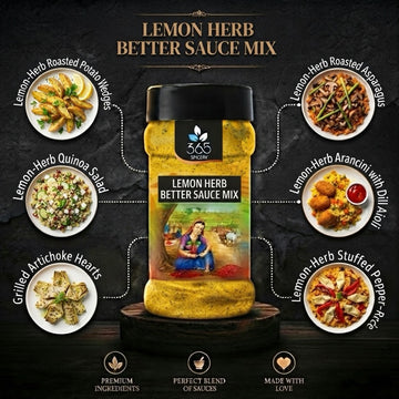 LEMON HERB BUTTER SAUCE MIX | Zesty Finishing Blend | Natural Ingredients | Gluten-Free | 365 Spicery