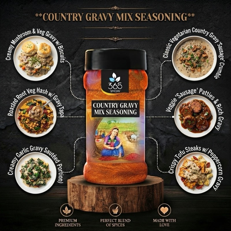 COUNTRY GRAVY MIX | Rich Savoury Sauce Base | No MSG | Premium Quality | 365 Spicery