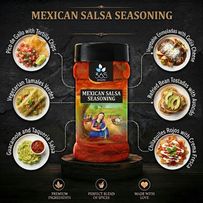 Mexican Salsa Seasoning | Tangy Tomato & Chilli Mix | Vegan | No Artificial Colours | 365 Spicery