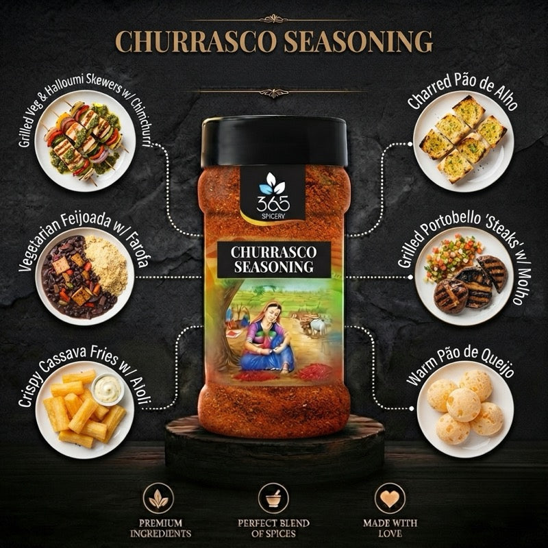 CHURRASCO SEASONING | Authentic Brazilian Grill Blend | Premium Quality | No MSG | 365 Spicery