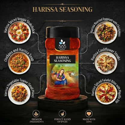 HARISSA SEASONING | Spicy North African Chili Blend | Premium Quality | No MSG | Gluten-Free | 365 Spicery