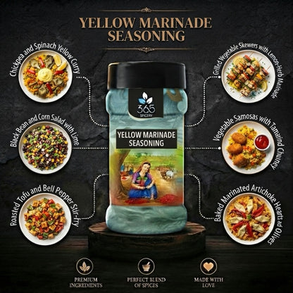 YELLOW MARINADE | Tangy Spice Blend for Grills | Gluten-Free | No Artificial Colours | 365 Spicery