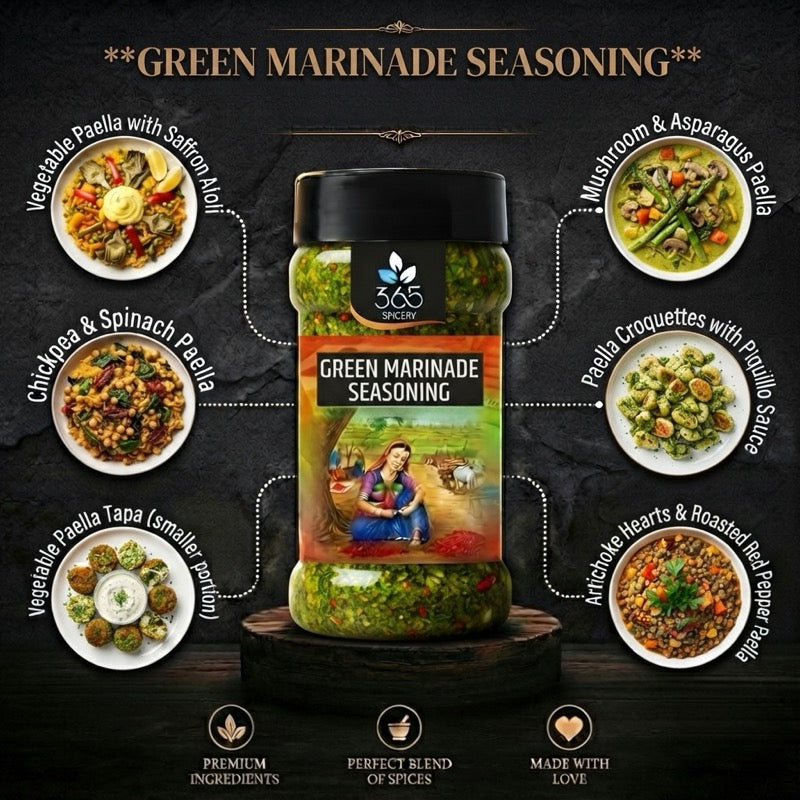 GREEN MARINADE | Fresh Herb Blend for Grills & Snacks | Vegan | No MSG | Natural Ingredients | 365 Spicery