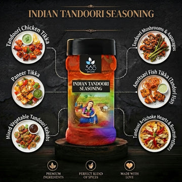 INDIAN TANDOORI SEASONING | Classic Smoky Spice Mix for Grills | No Artificial Colours | Vegan | 365 Spicery