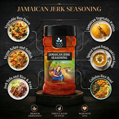 JAMAICAN JERK SEASONING | Bold Spicy Blend for Grills & Snacks | Vegan | Natural Ingredients | 365 Spicery