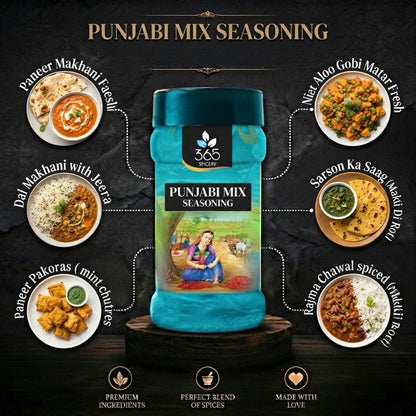 PUNJABI MIX SEASONING | Bold Authentic Indian Spice Blend | Premium Quality | No MSG | 365 Spicery