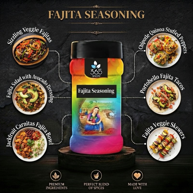 FAJITA SEASONING | Smoky Mexican Spice Blend for Grills | Gluten-Free | No MSG | 365 Spicery