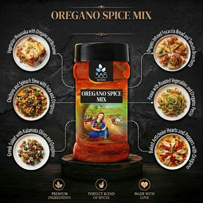OREGANO SPICE MIX | Premium Dried Herbs for Pizza & Pasta | Vegan | No Artificial Colours | 365 Spicery