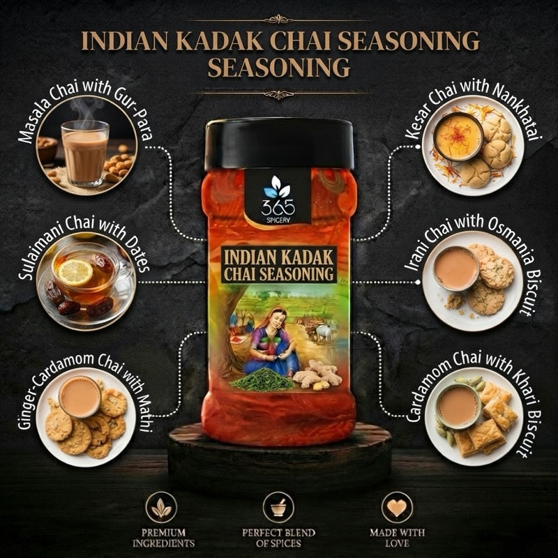 INDIAN KADAK CHAI SEASONING | Aromatic Masala for Tea | Premium Quality | No Artificial Flavours | 365 Spicery