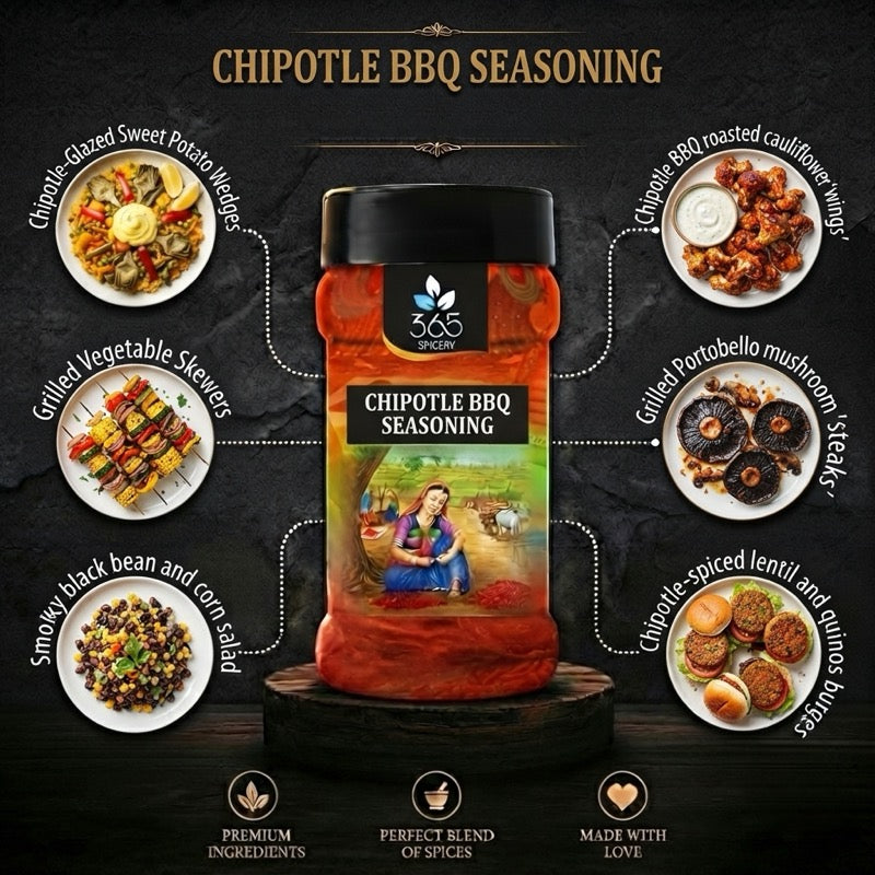 CHIPOTLE BBQ SEASONING | Smokey & Spicy Grill Rub | Gluten-Free | No MSG | 365 Spicery