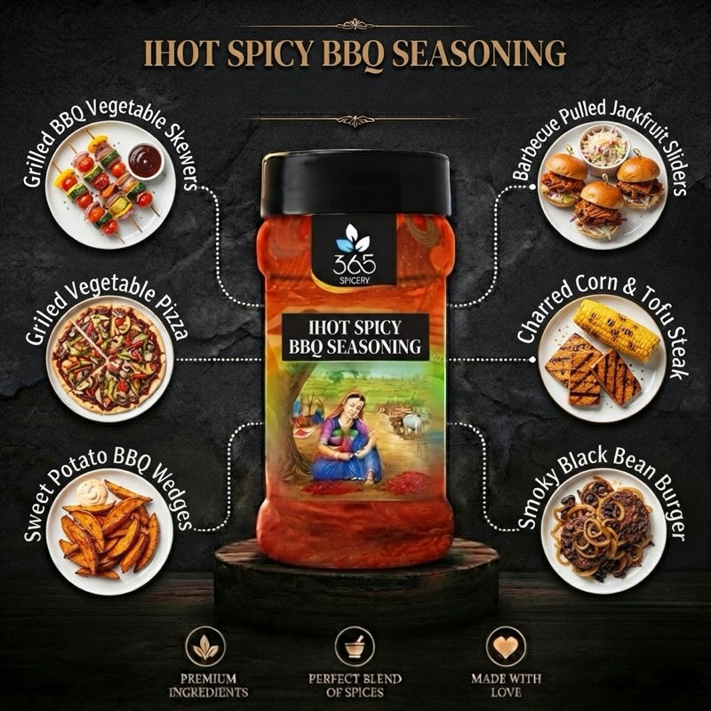 HOT SPICY BBQ SEASONING | Intense Smokey Grill Spice | No Artificial Flavours | 365 Spicery