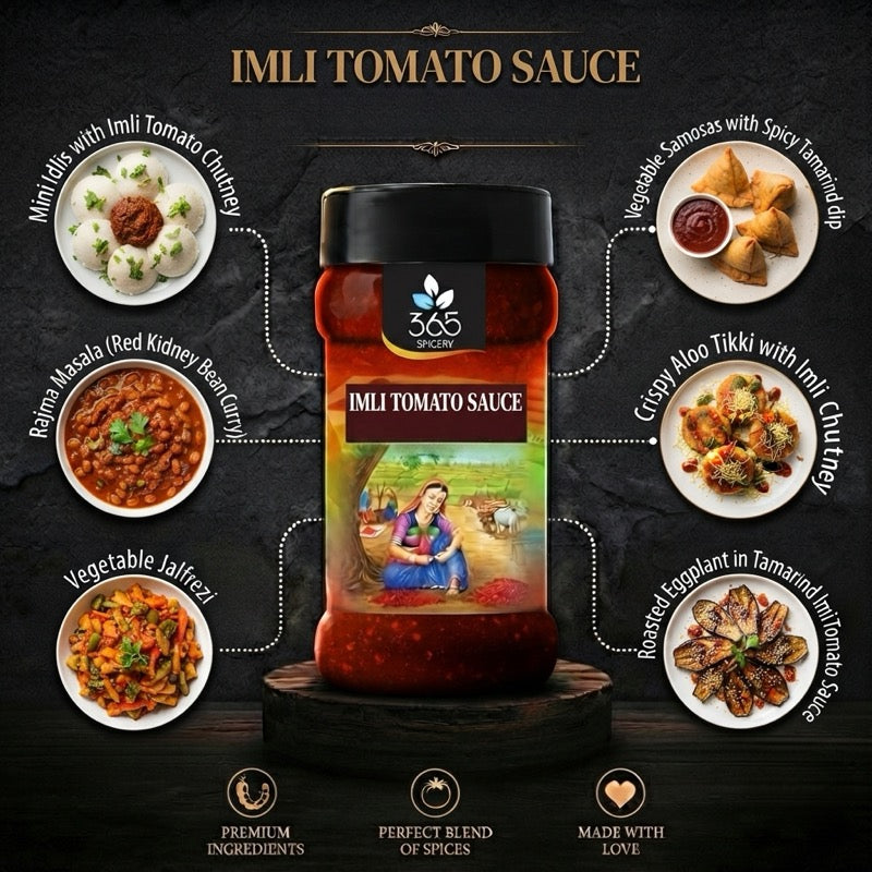 IMLI TOMATO SAUCE | Sweet & Tangy Tamarind Blend | No MSG | Premium Quality | 365 Spicery