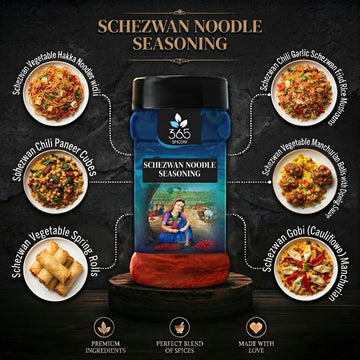 SCHEZWAN NOODLE SEASONING | Spicy Stir-fry Spice Mix | No MSG | Premium Quality | 365 Spicery
