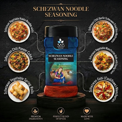 SCHEZWAN NOODLE SEASONING | Spicy Stir-fry Spice Mix | No MSG | Premium Quality | 365 Spicery