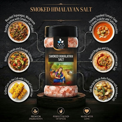 SMOKED HIMALAYAN SALT | Authentic Mineral Rich Crystals | Natural Process | 365 Spicery