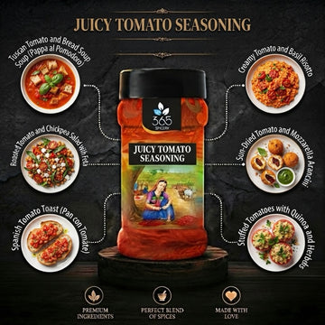 JUICY TOMATO SEASONING | Tangy & Savory Popcorn Spice | No MSG | Premium Quality | 365 Spicery