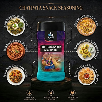 CHATPATA SNACK SEASONING | Zesty & Spicy Street Flavor | Natural Ingredients | 365 Spicery