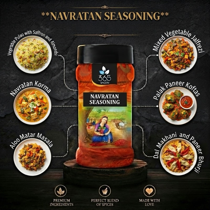 NAVRATAN SEASONING | Traditional Multi-Spice Blend | Premium Quality | Vegan | 365 Spicery