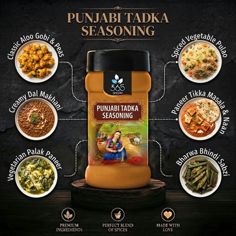 PUNJABI TADKA SEASONING | Authentic Spiced Indian Blend | Vegan | No Artificial Flavours | 365 Spicery