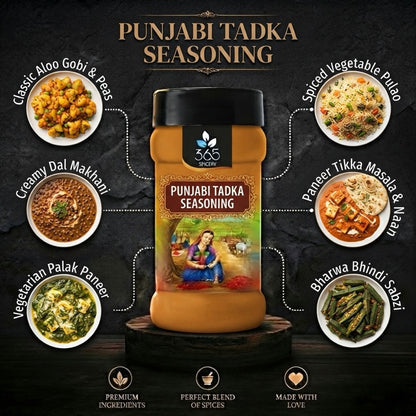 PUNJABI TADKA SEASONING | Authentic Spiced Indian Blend | Vegan | No Artificial Flavours | 365 Spicery