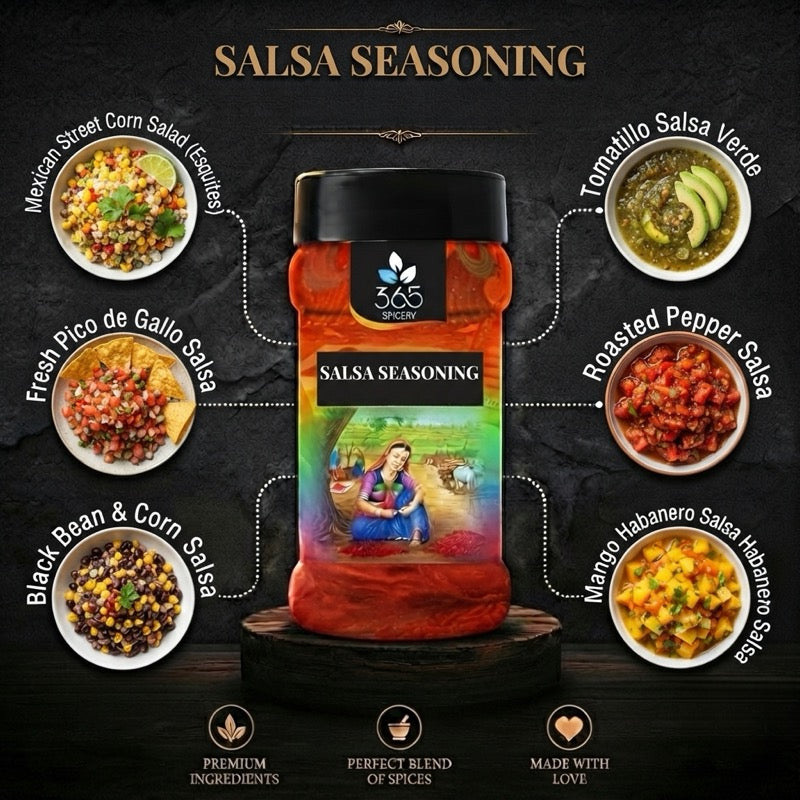 SALSA SEASONING | Authentic Mexican Tomato Blend | Gluten-Free | No Artificial Flavours | 365 Spicery