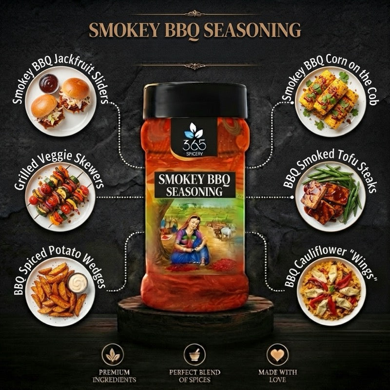 SMOKEY BBQ SEASONING | Rich Grill & Popcorn Spice | No MSG | Natural Ingredients | 365 Spicery