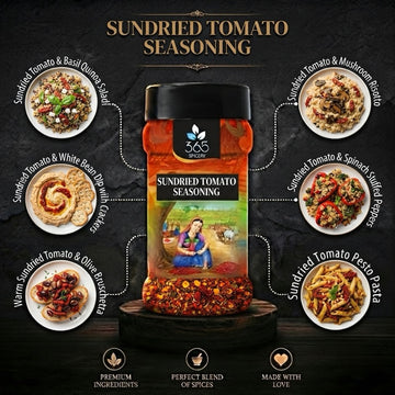 SUNDRIED TOMATO SEASONING | Rich Mediterranean Flavor | Natural Ingredients | Vegan | 365 Spicery